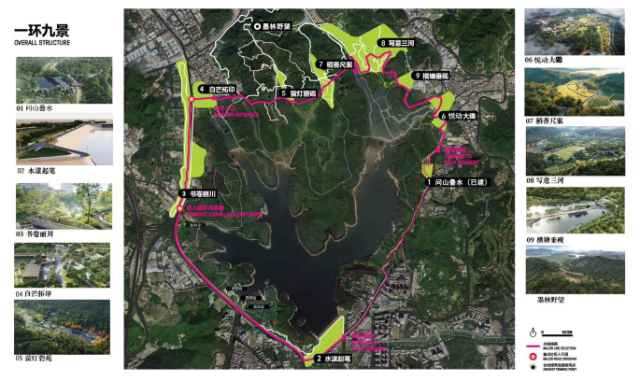 环西丽湖绿道总平面图