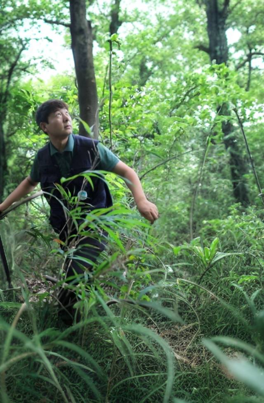 拉穷在龙眼洞林场巡查 拉穷在龙眼洞林场巡查