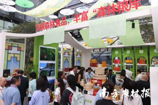 “粤林+”展位吸引大量客商驻足交流。